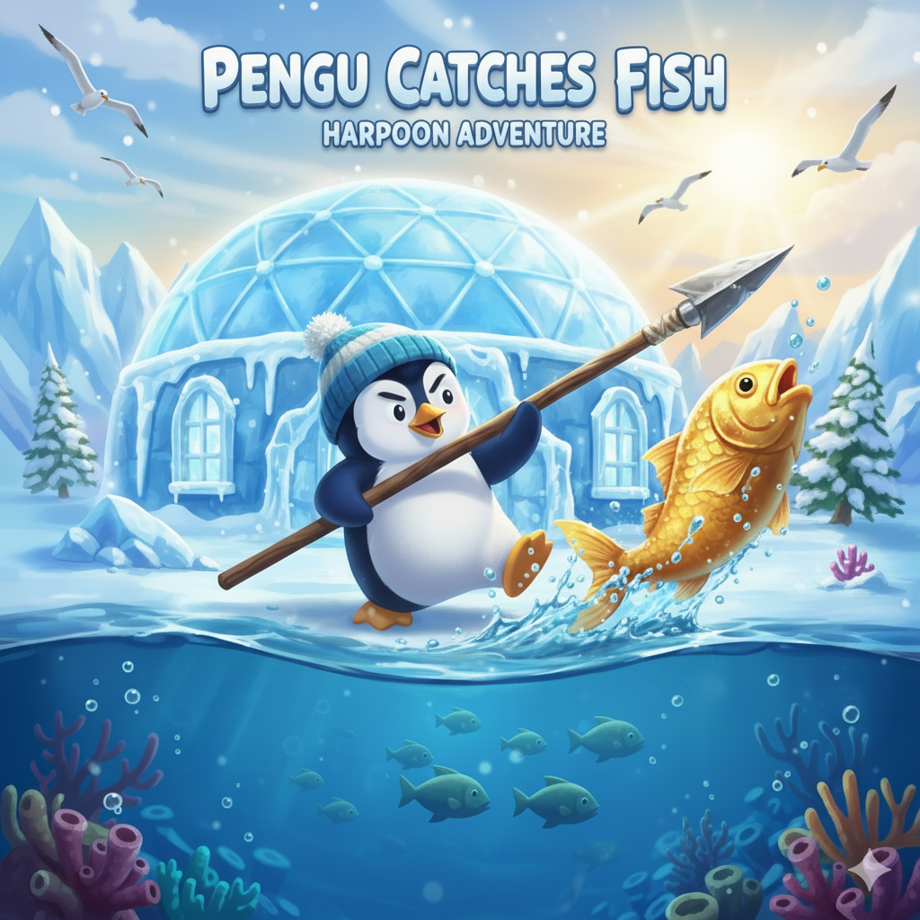 Pengu Catches Fish - Farcaster Mini Apps