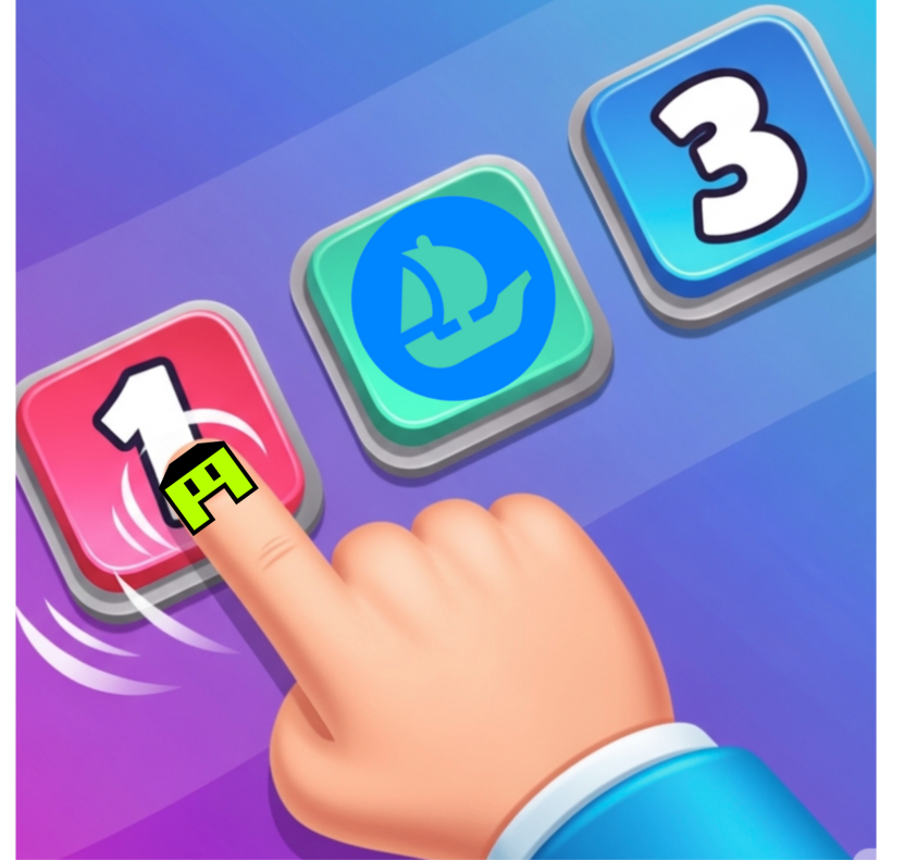 Tap 1 then 2... - Farcaster Mini Apps